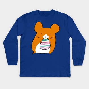 Easter Egg Hamster Kids Long Sleeve T-Shirt